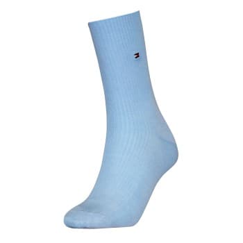 Tommy Hilfiger Tommy Hilfiger Strømper Women Premium Refined Rib Socks Lysblå Str 39/42 Dame
