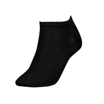 Tommy Hilfiger Strømper Women Premium Rib Sneaker Socks Svart Str 39/42 Dame