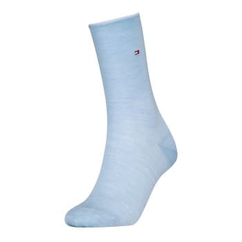 Tommy Hlfiger Women Roll Top Wool Socks Strømper Lysblå Str 39/42 Dame