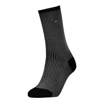 Tommy Hilfiger Tommy Hlfiger Women Premium Stripe Socks Strømper Svart Str 35/38 Dame