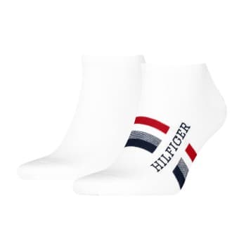 Tommy Hilfiger Strømper 2P Men Tab Sneaker Socks Hvit Str 39/42 Herre