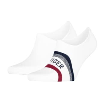 Tommy Hilfiger Tommy Men Tab Footie Socks Strømper 2P Hvit Str 43/46