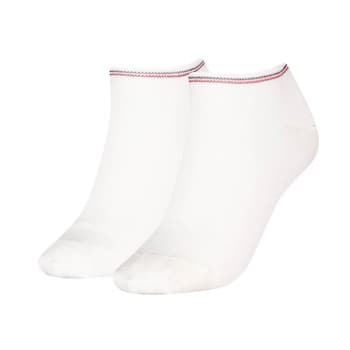 Tommy Hilfiger Strømper 2P Women Shine Sneaker Socks Hvit Str 39/42 Dame