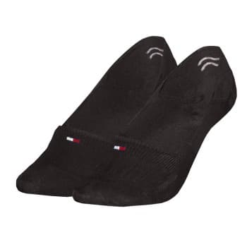 Tommy Hilfiger Tommy Hilfiger Strømper 2P Women Shine Footie Socks Svart Str 35/38 Dame