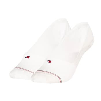 Tommy Hilfiger Strømper 2P Women Shine Footie Socks Hvit Str 39/42 Dame