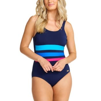 Damella Annabella Chlorine Resistent Swimsuit Marine/Blå polyester 38 Dame