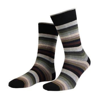 Amanda Christensen Strømper True Block Stripe Ankle Sock Svart Str 39/42