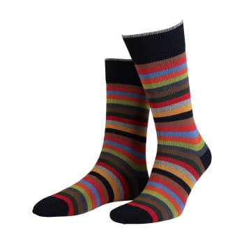 Amanda Christensen Strømper True Block Stripe Ankle Sock Rød/Svart Str 39/42