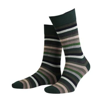 Amanda Christensen Strømper True Block Stripe Ankle Sock Svart/Grønn Str 47/50