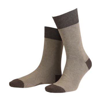 Amanda Christensen Strømper True Contrast Ankle Sock Lysbrun Str 43/46