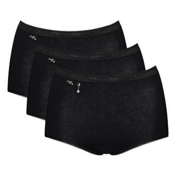 Sloggi Sloggi Truser 3P Pearl Maxi Svart bomull 38 Dame