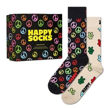 Happy Socks Happy socks Strømper 2P Peace Socks Gift Set Mixed bomull Str 41/46