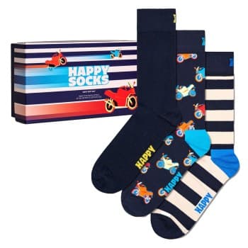 Happy Socks Happy socks Strømper 3P Navy Socks Gift Box Mixed Str 41/46