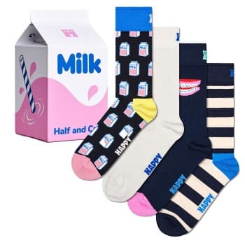 Happy Socks Happy socks Strømper 4P Milk Carton Box Socks Mixed polyamid Str 41/46
