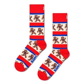 Happy Socks Happy socks Strømper Gingerbread Stripe Sock Rød modal Str 41/46