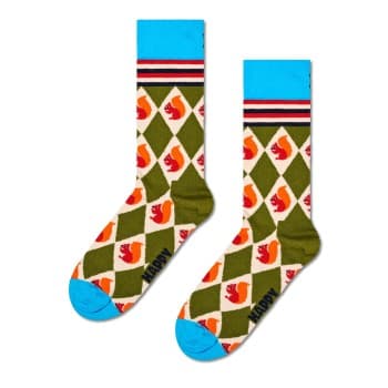 Happy Socks Happy socks Strømper Squirrel Argyle Sock Mixed bomull Str 41/46