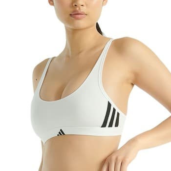 Adidas adidas BH Sport Active Essentials 3 Stripes Bralette Hvit bomull X-Large Dame