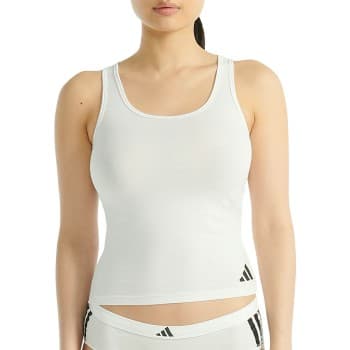Adidas Sport Active Essentials 3 Stripes Tank Top Hvit bomull Medium Dame