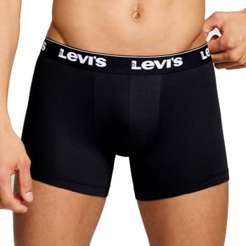 Levis 3P Repeat Logo Boxer Brief Multi Svart bomull Large Herre