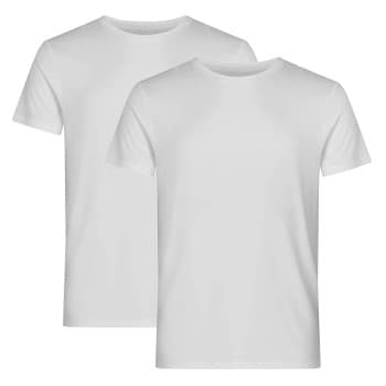 Resteröds 2P Organic Cotton Crew Neck Hvit økologisk bomull X-Large Herre