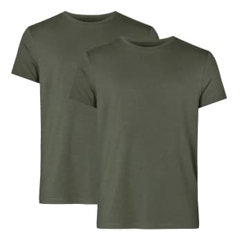 Resteröds 2P Organic Cotton Crew Neck Mørkgrørnn økologisk bomull 2XL Herre