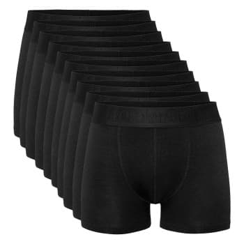 Resteröds Resteröds 10P Gunnar Cotton Boxer Svart økologisk bomull XX-Large Herre