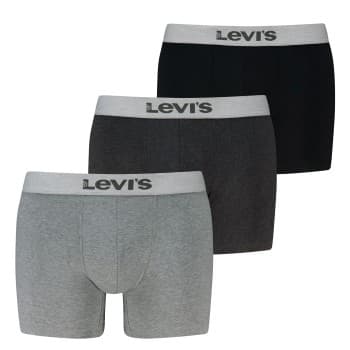 Levi's Levis 3P Logo Boxer Briefs Grå/Svart bomull Medium Herre