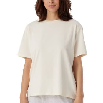 Schiesser Schiesser Women Mix and Relax T-Shirt Krem bomull 48 Dame