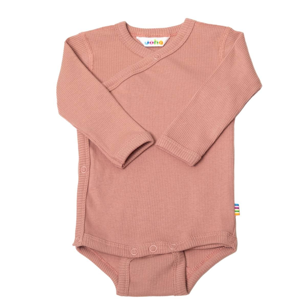 Joha Omslagsbody Cotton Rib Old Rose (70 / 8-9 mnd)