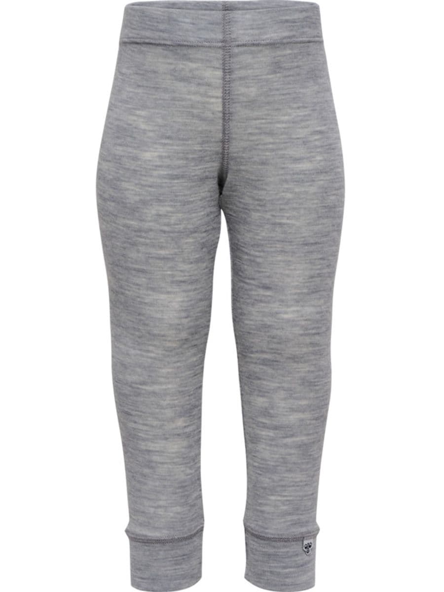 Hummel Mini Ull Rib Leggings Grey Melange (80 / 1 år)