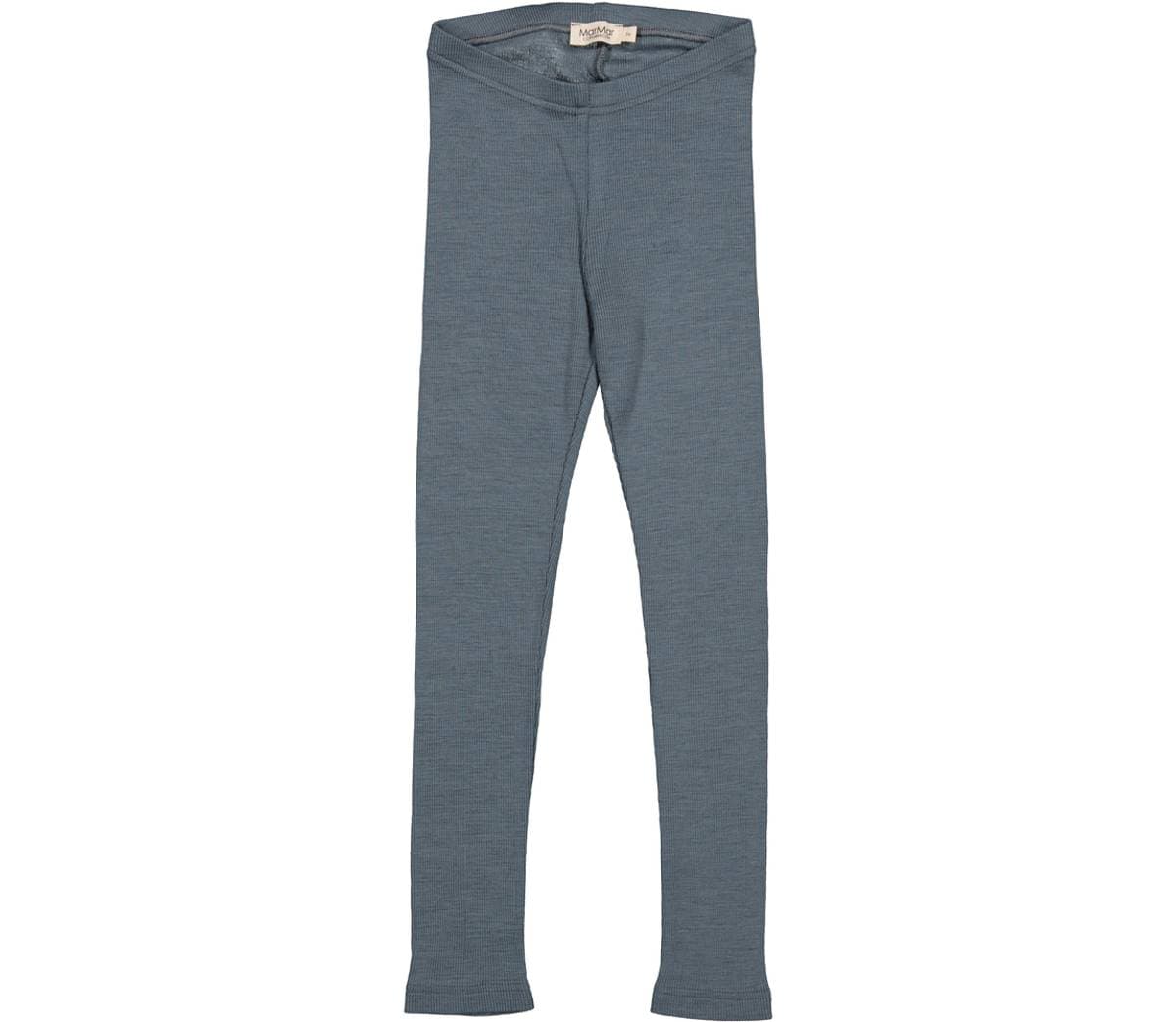 Marmar Copenhagen MarMar Ull Leggings Rib Leg Stormy Blue (74 / 9 mnd)