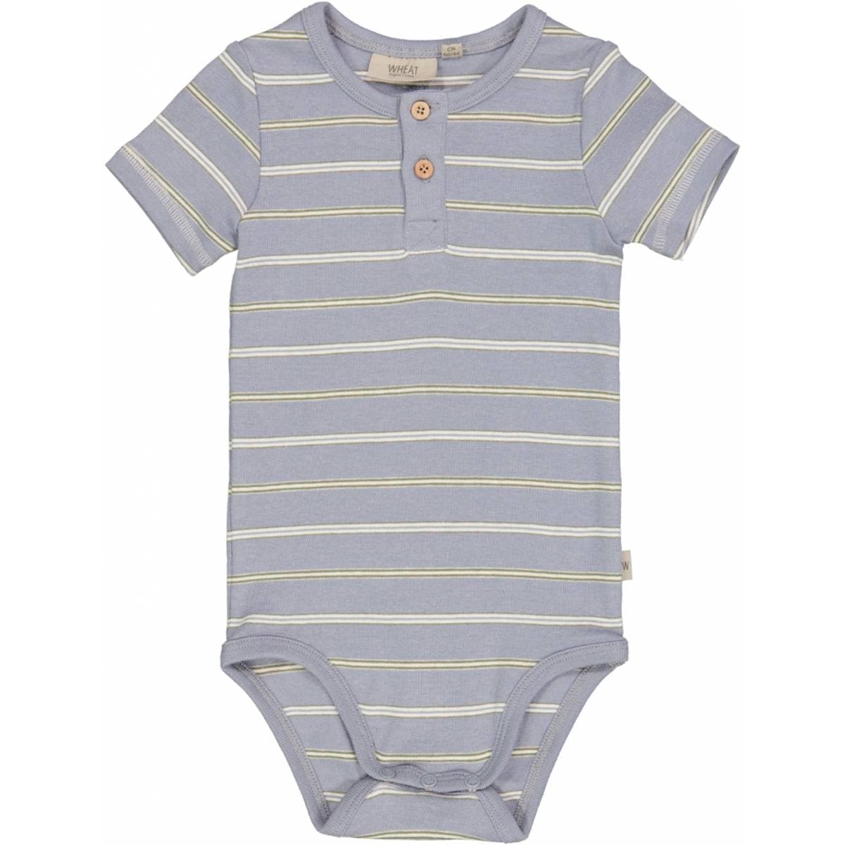 Dove Striper Wheat Placket SS Body (74 / 9 mnd)