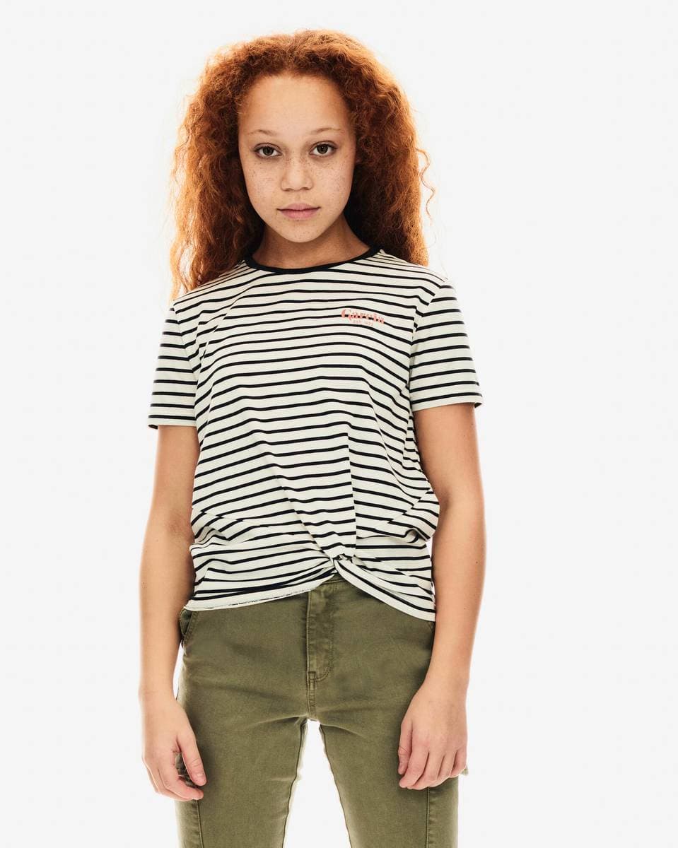 Garcia Stripete T-Skjorte Off white (128/134 : 8-9 år)
