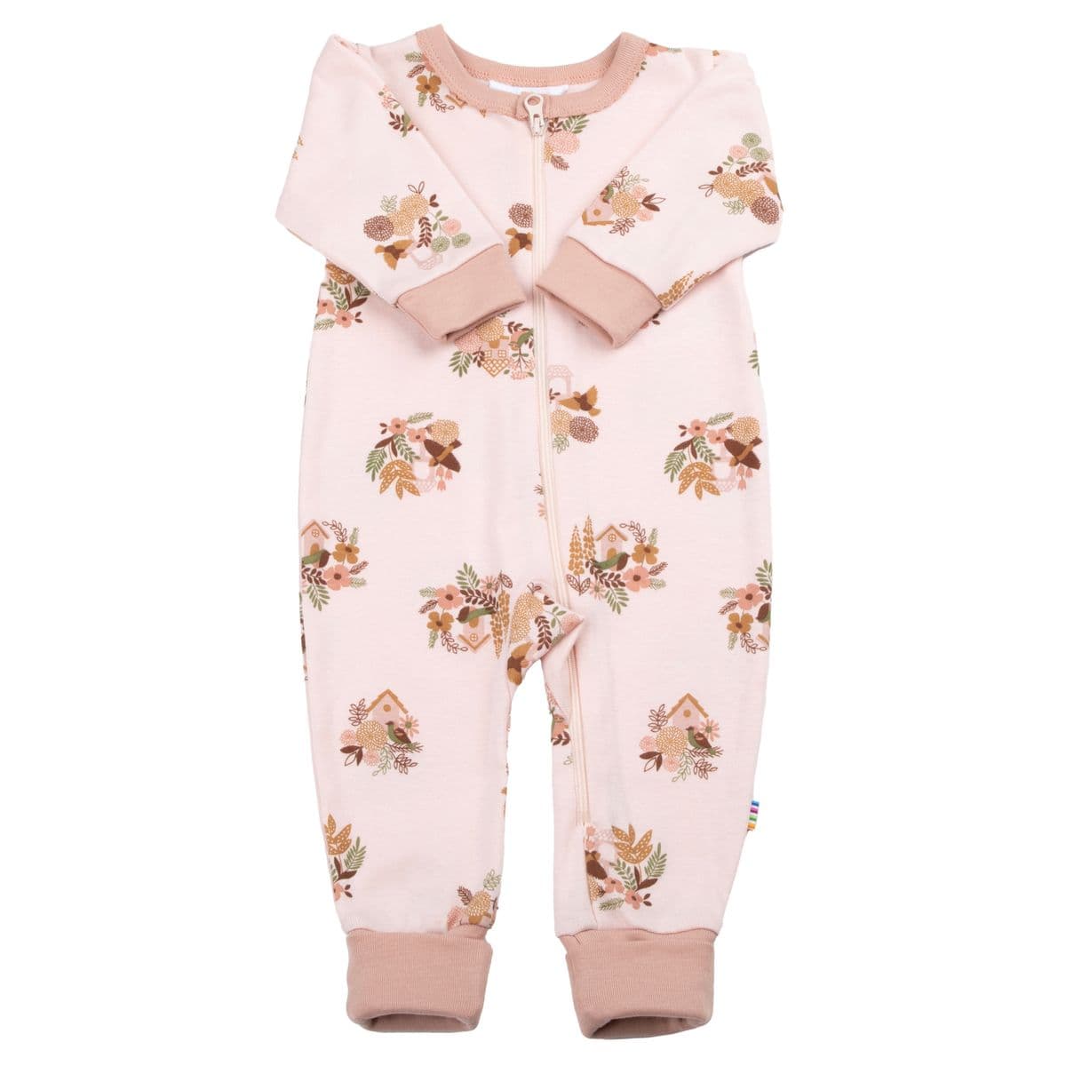 Joha Jumpsuit Bird House Peach (100 / 3-4 år)