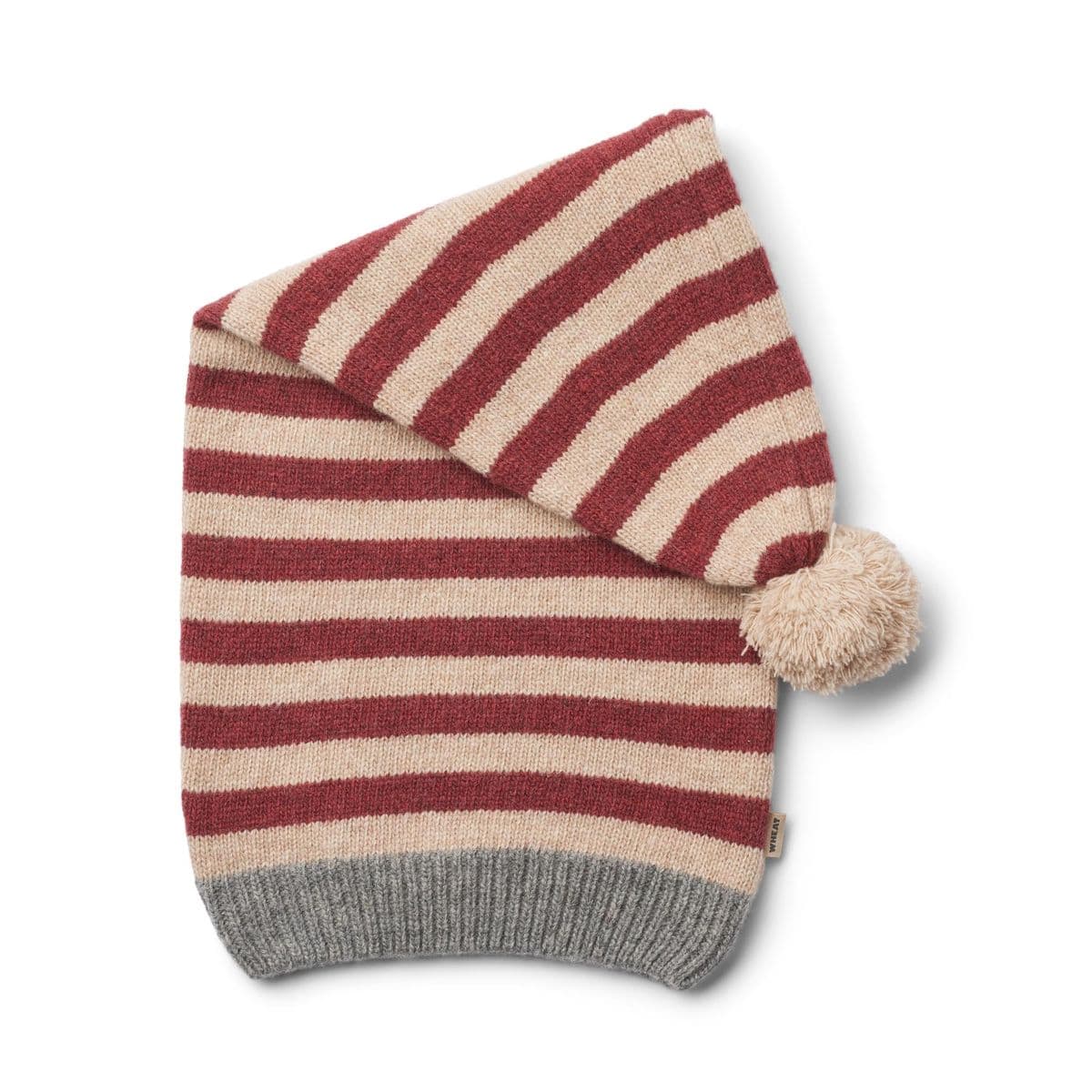 Wheat Wheat Knitted Christmas Hat Red Stripe