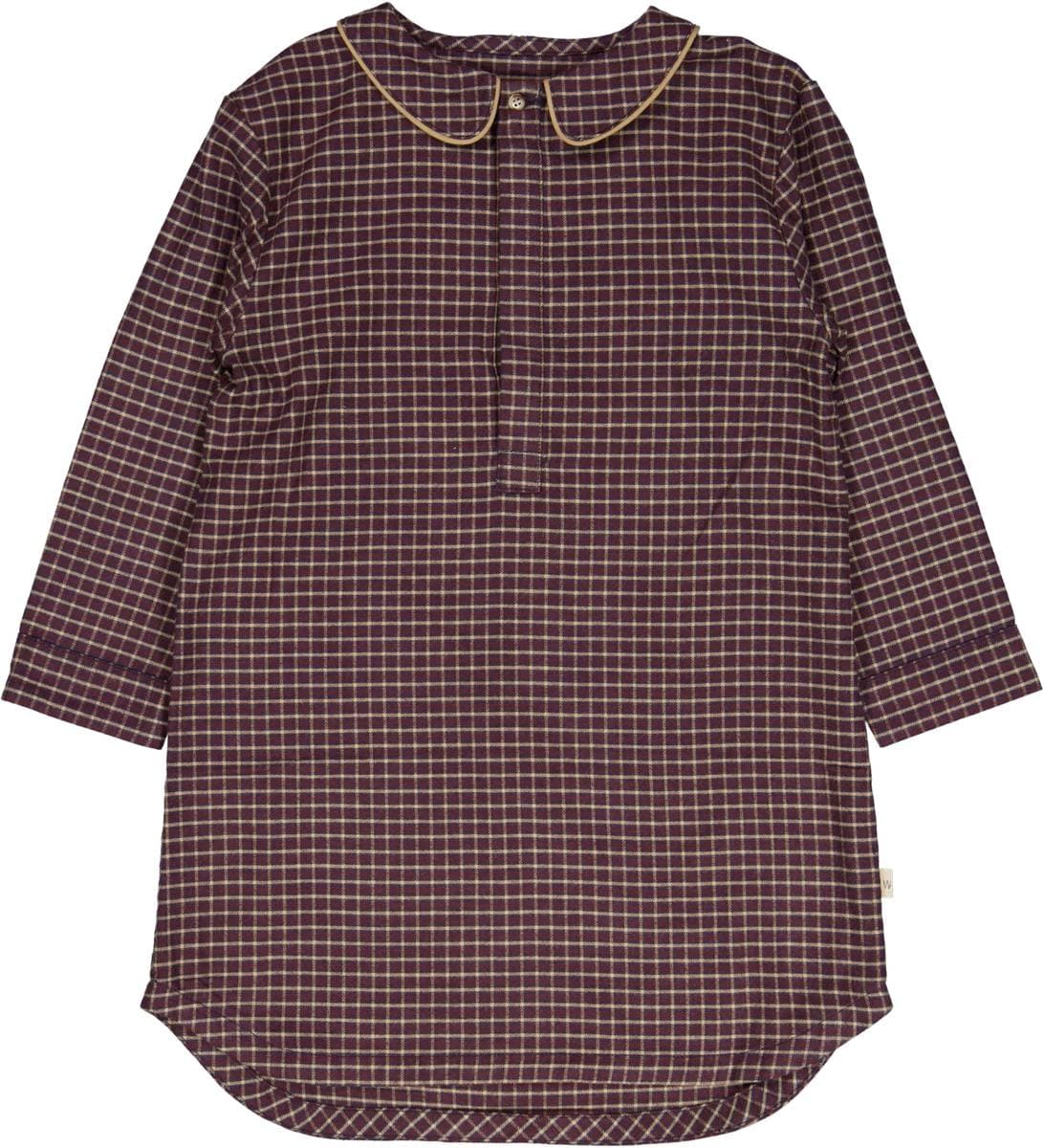 Wheat Nightgown Vilje Midnight Blue Check (110 / 5 år)