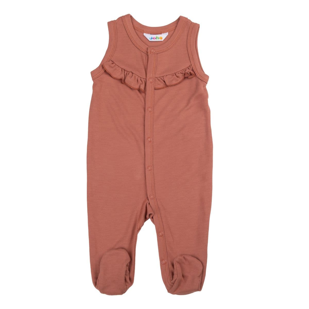 Joha Poppy & Mill Bambus Romper W/ Foot Rød Brun (50 / 0-1 mnd)