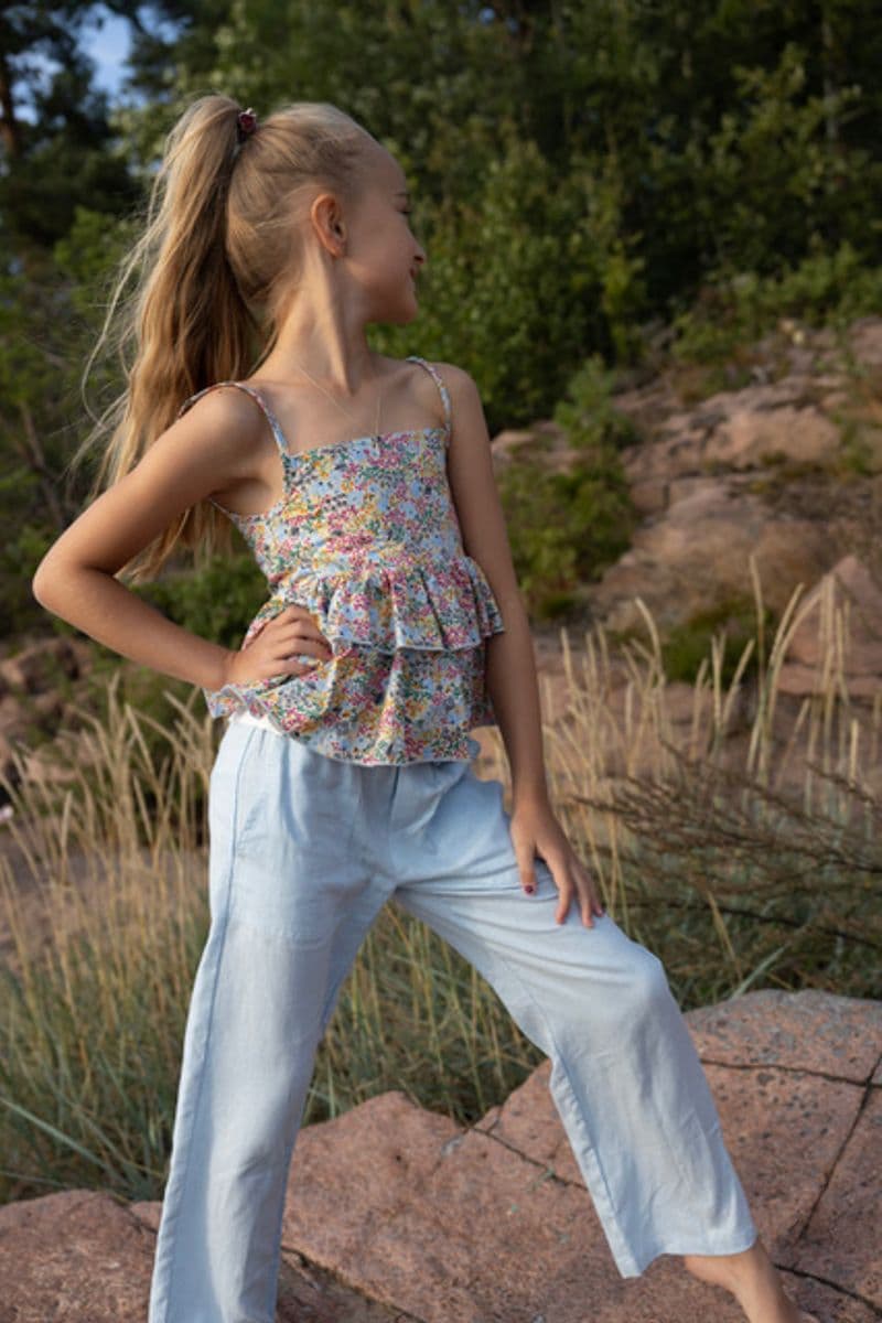 Vilje & Ve Line Lin Bukse Ice Blue (164 /14 år)
