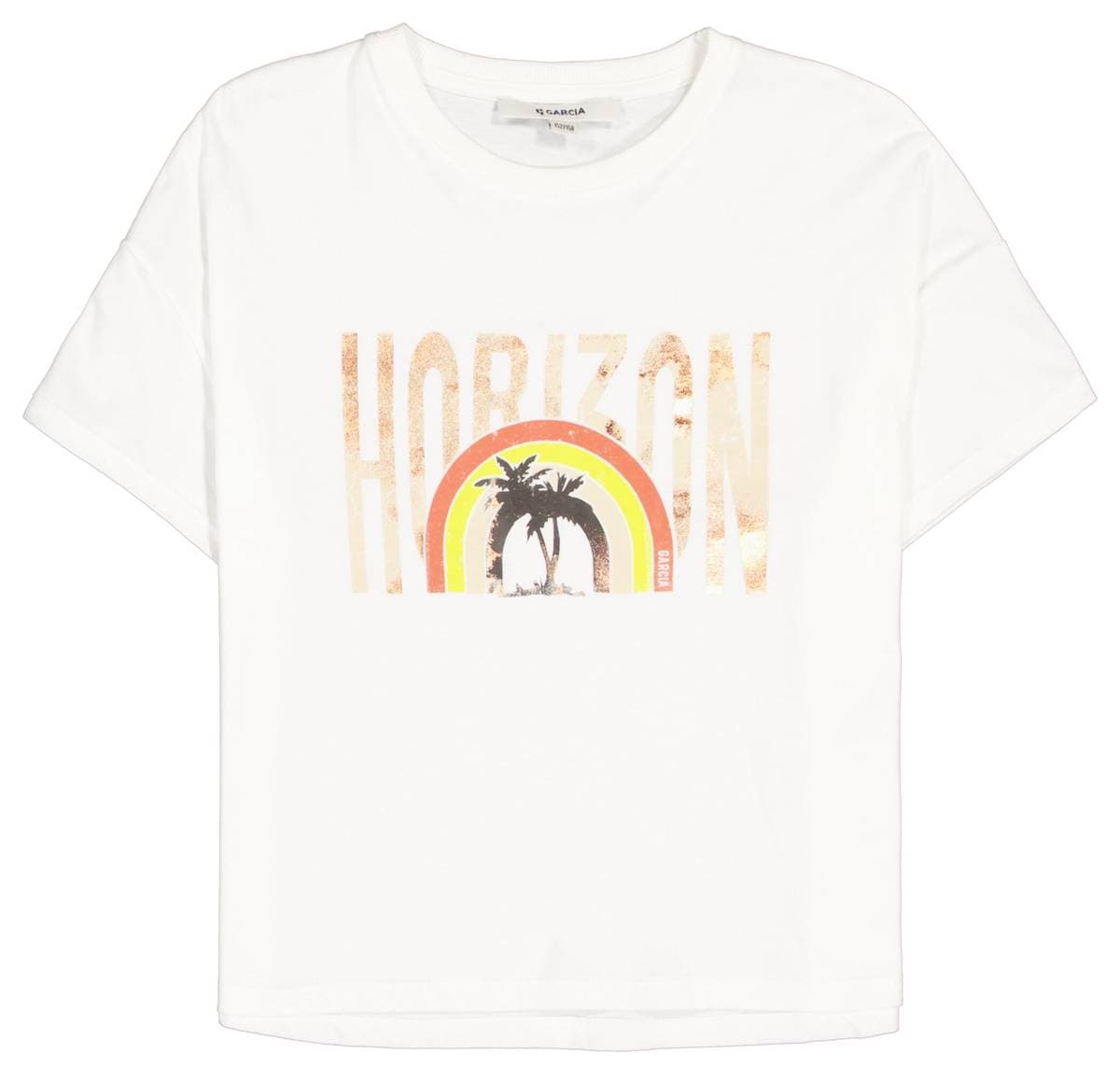 Garcia T-Skjorte Horizon Hvit, Jente (176 /16 år)
