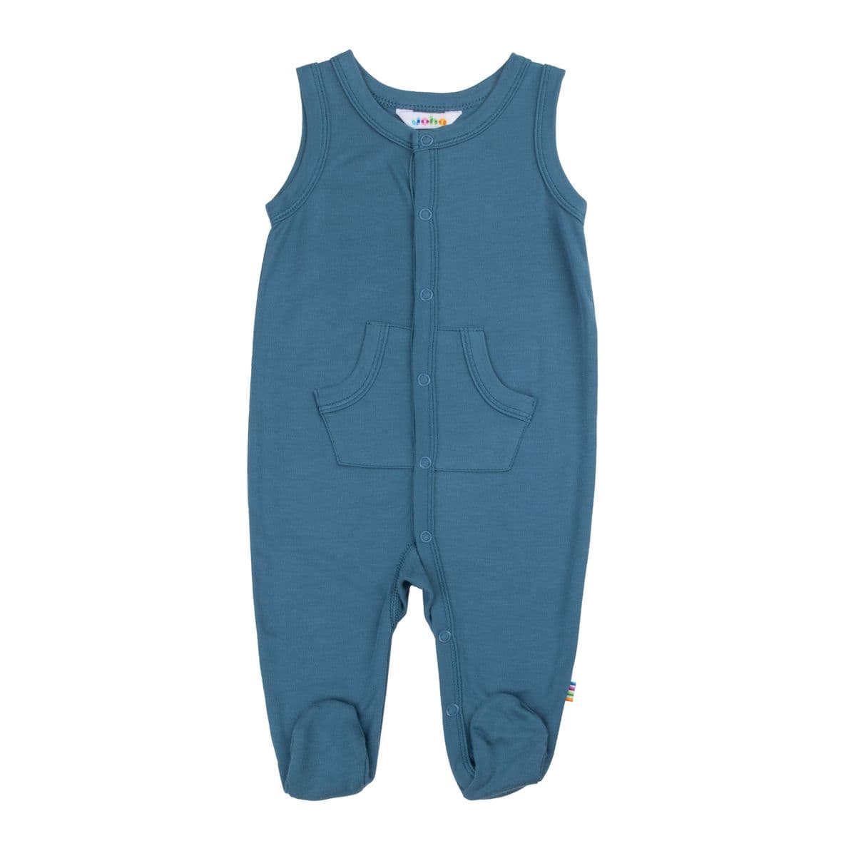 Joha Poppy & Mill Bambus Romper W/ Foot Blå (60 / 3-4 mnd)