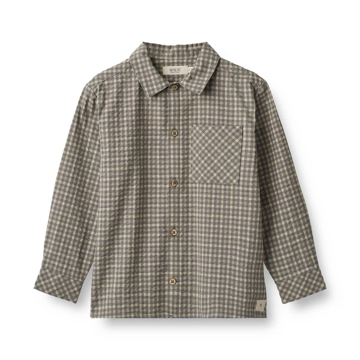Wheat Shirt Oscar Autumn Sky Check (140 / 10 år)