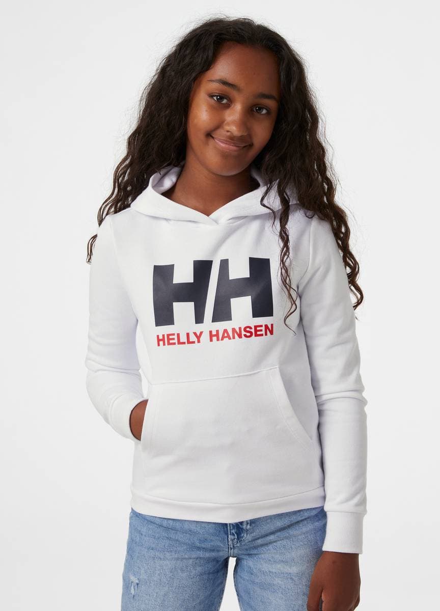 Helly Hansen Jr HH Logo Hoodie 2.0 White (140 / 10 år)