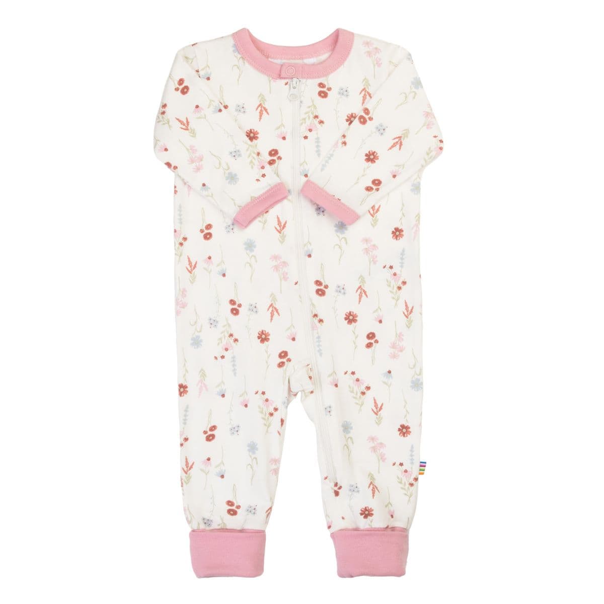 Joha Joha Pysjamas Med 2i1 Fot Wild Flower Rosa (90 / 1,5-2 år)
