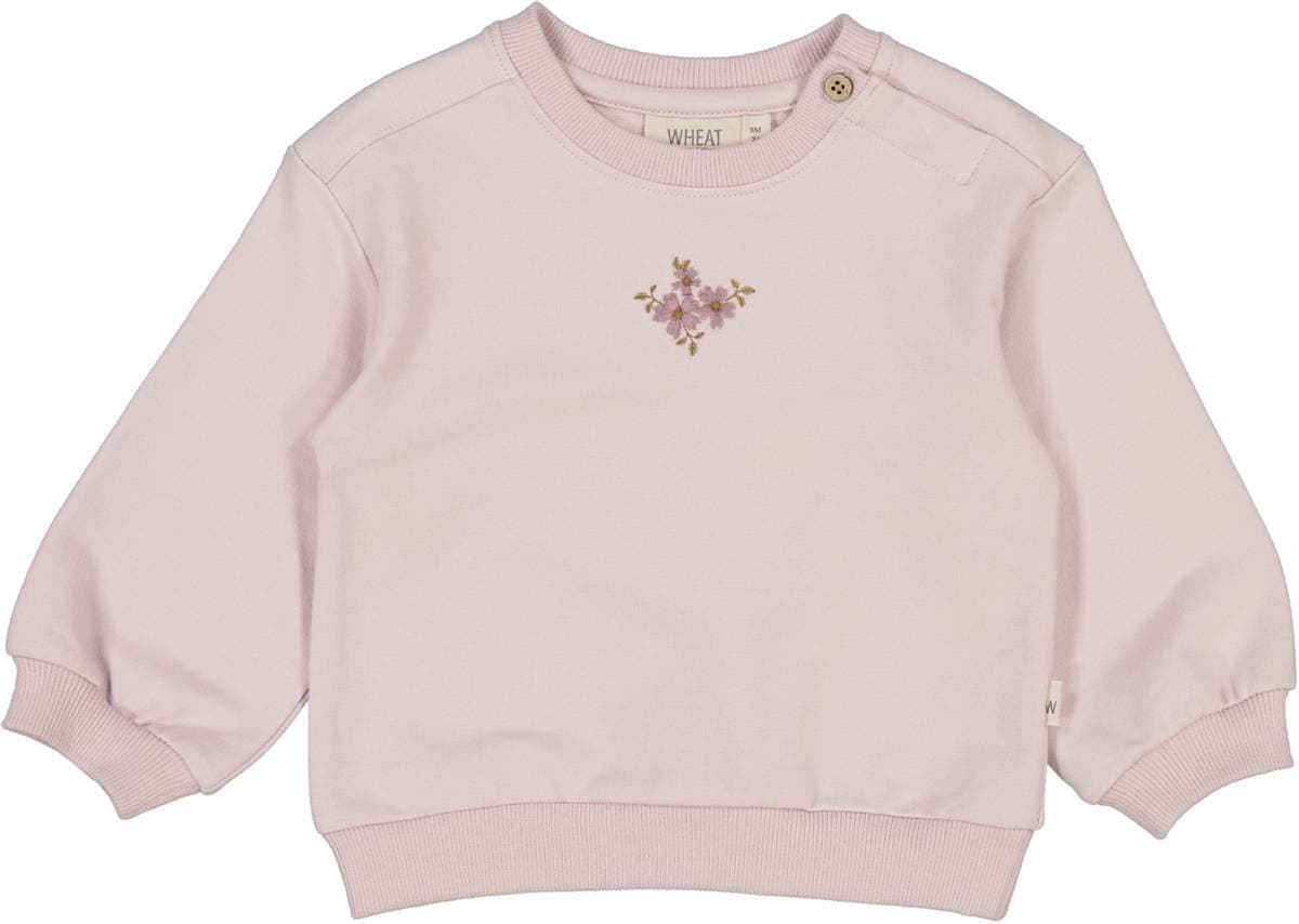 Wheat Sweatshirt Eliza Embroidery Soft Lilac (98 /3 år)