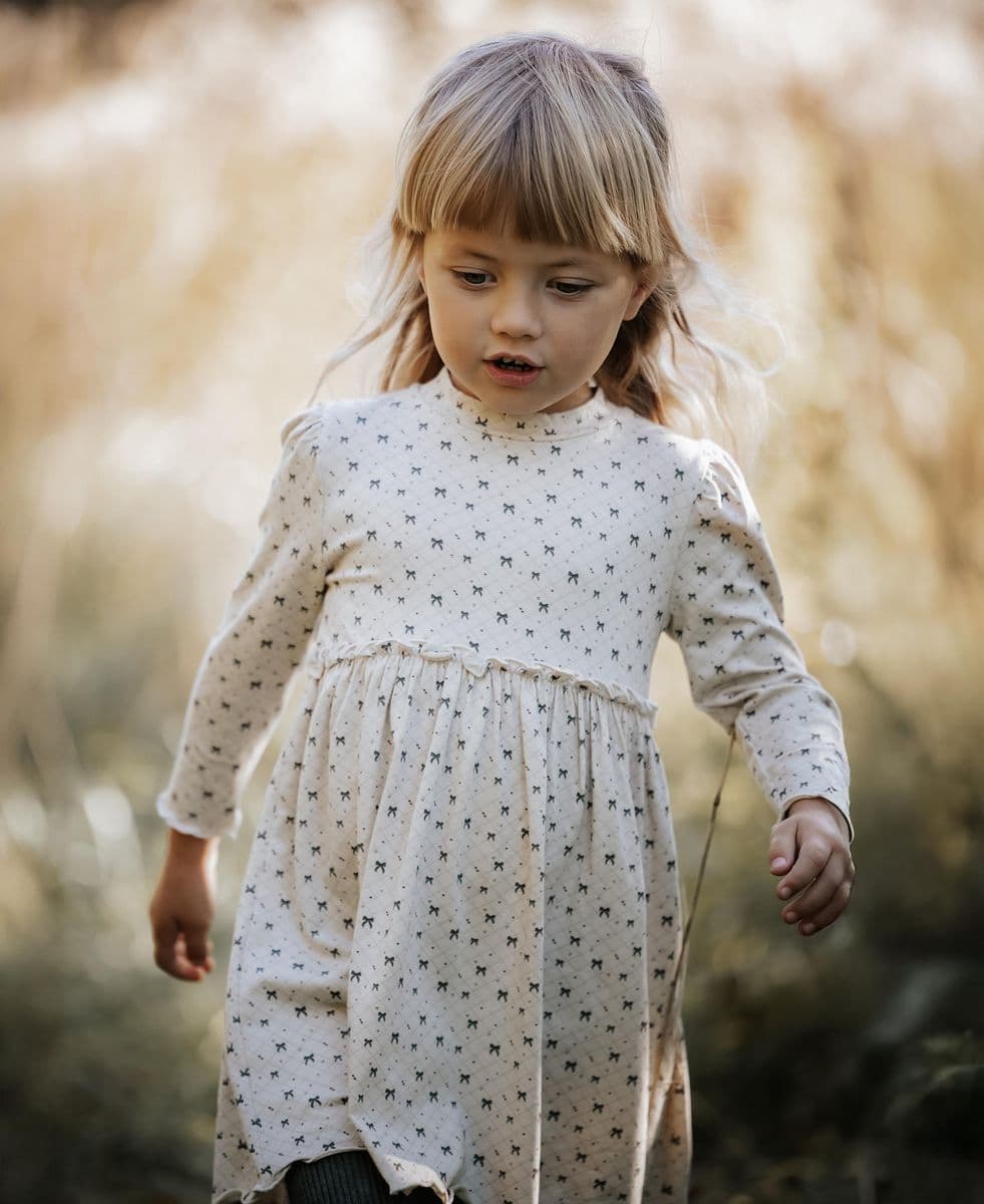 Fliink Kelly Ls Dress Jersey Sandshell Aop. (98 /3 år)
