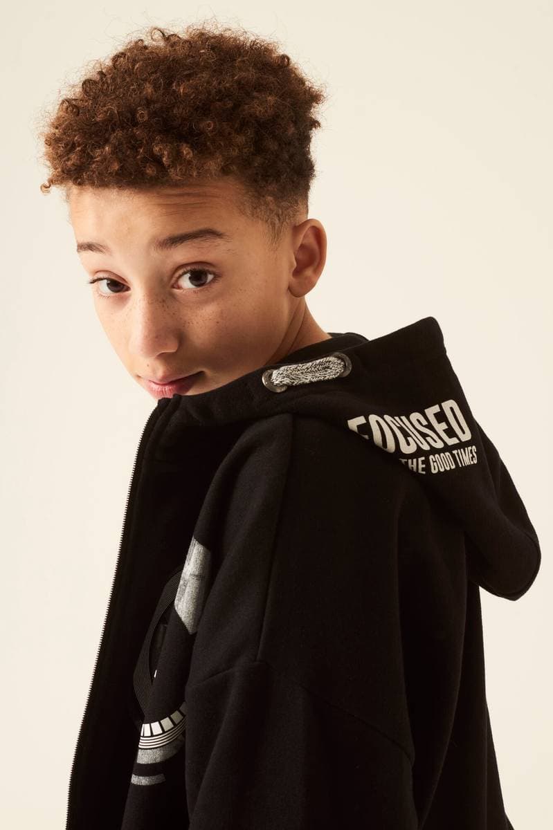 Garcia S23465 Boys Hoodie Off Black (140/146 : 10-11 år)