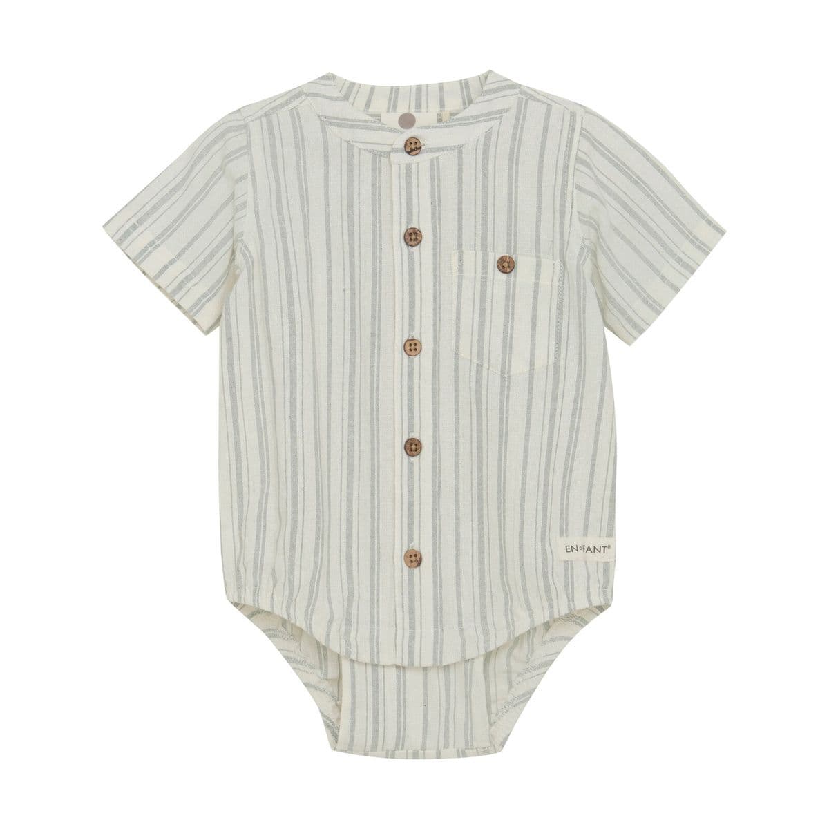 En Fant Body Shirt SS Stripe Eggnog (92 / 2 år)