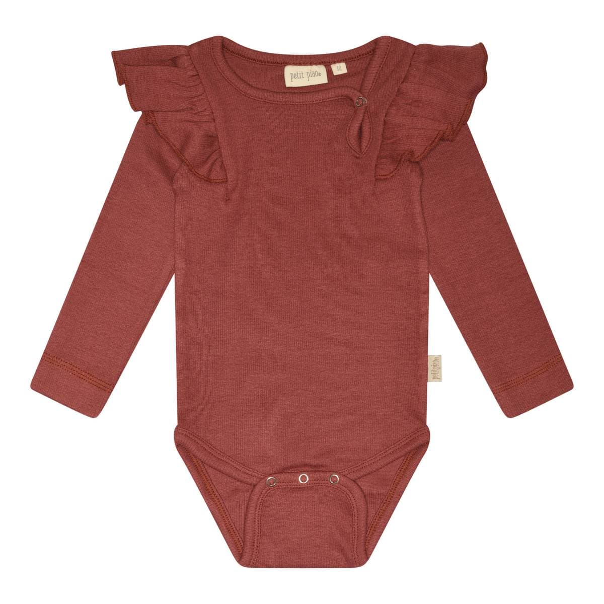 Petit Piao Petit Piao Body Modal Frill Berry Dust (80 / 1 år)