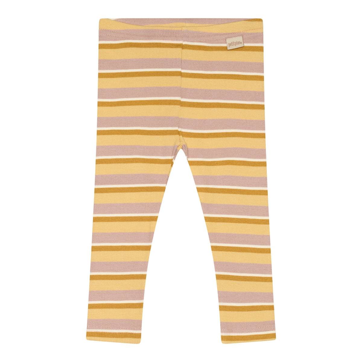 Petit Piao Legging Modal Multi Striped Adobe Rose/Yellow Corn/Mu (74 / 9 mnd)