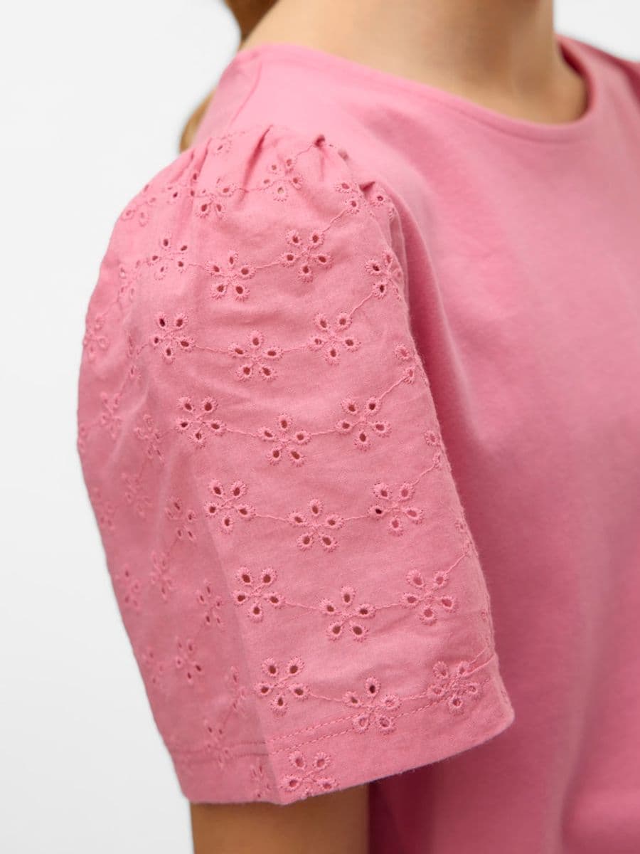 Vero Moda Girl Panna T-skjorte Rosa (134/140)